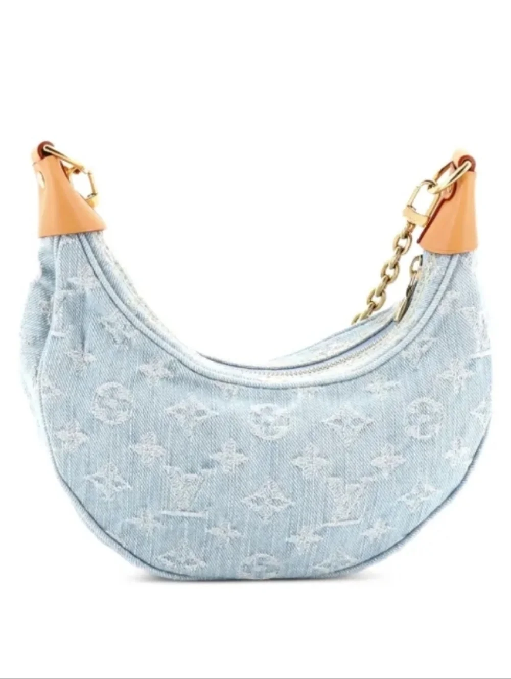 Denim Loop Monogram Hobo Bag - Picture 2 of 12